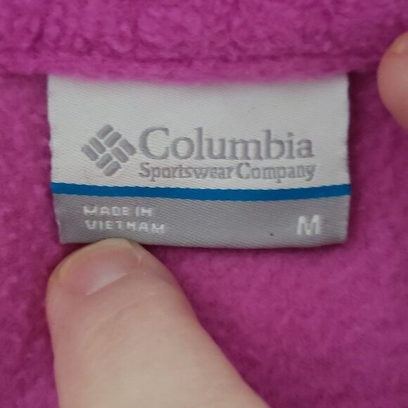 Very Nice Columbia Magenta Fleece Full-Zip Jacket Sz M - Picture 5 of 6